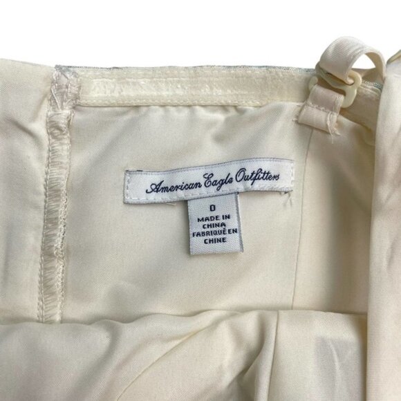 AMERICAN EAGLE Patterned Shimmering Mini Dress Sz 0 - Picture 4 of 5